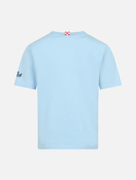 Boy cotton t-shirt with St. Barth best friends croco print - MC2 Saint Barth