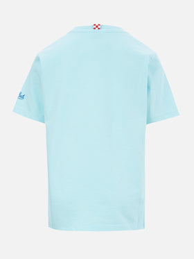 Boy cotton t-shirt with St. Barth best skater lion print - MC2 Saint Barth