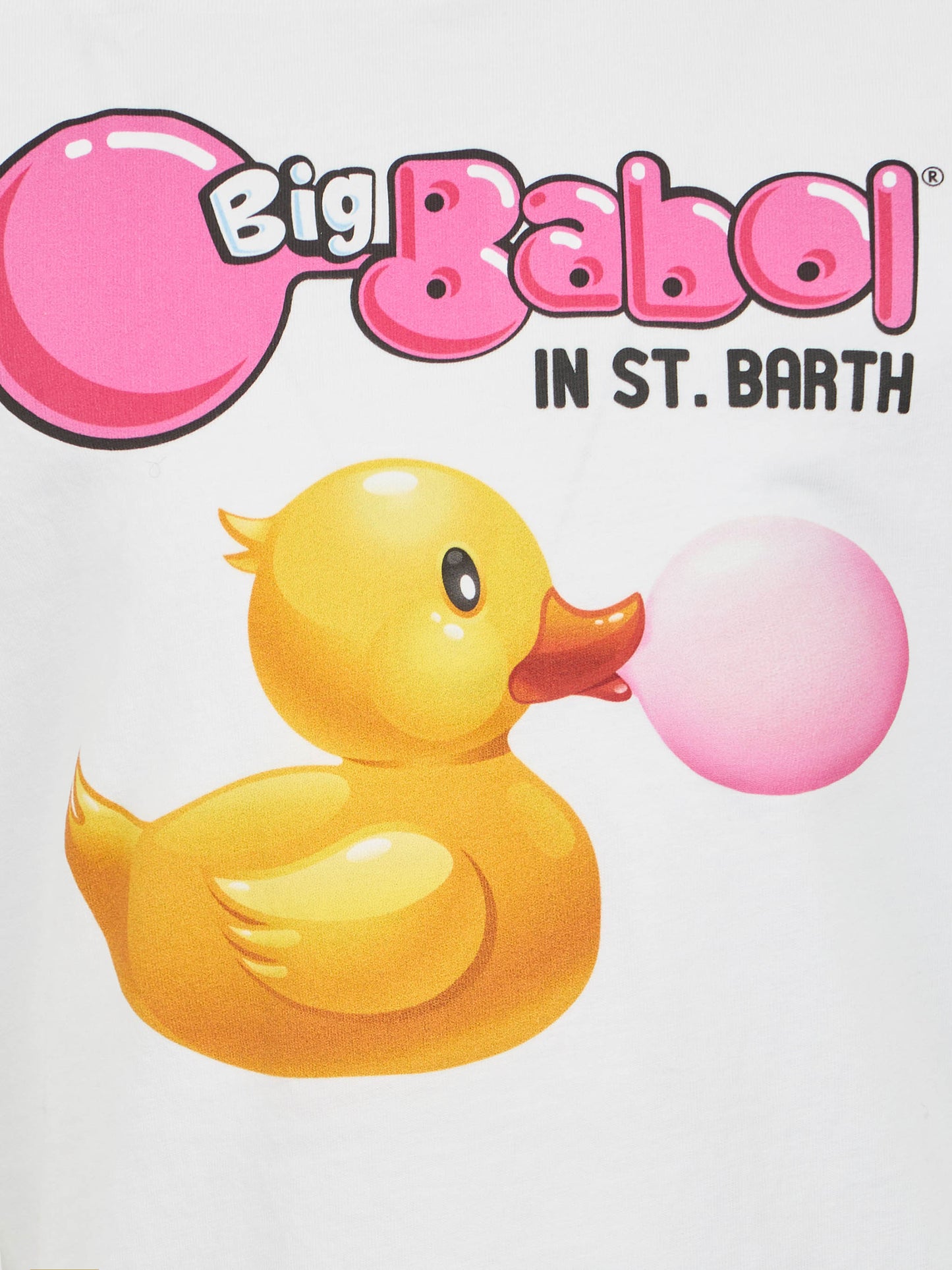 Boy cotton t-shirt with ducky big Babol print | BIG BABOL SPECIAL EDITION - MC2 Saint Barth