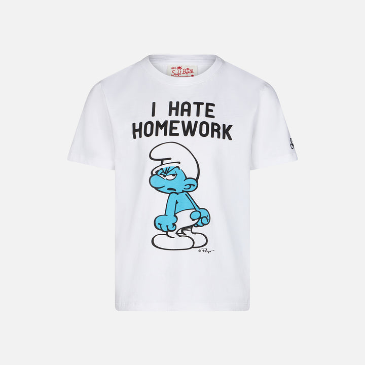 Boy cotton t-shirt with smurfs print | ©PEYO SPECIAL EDITION - MC2 Saint Barth