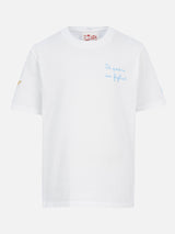 T-shirt da bambino in cotone con ricamo Di Padre in Figlio | EDIZIONE SPECIALE SS LAZIO