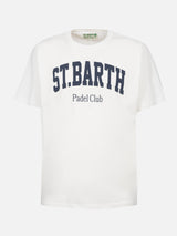 Man cotton t-shirt with St. Barth Padel Club placed print