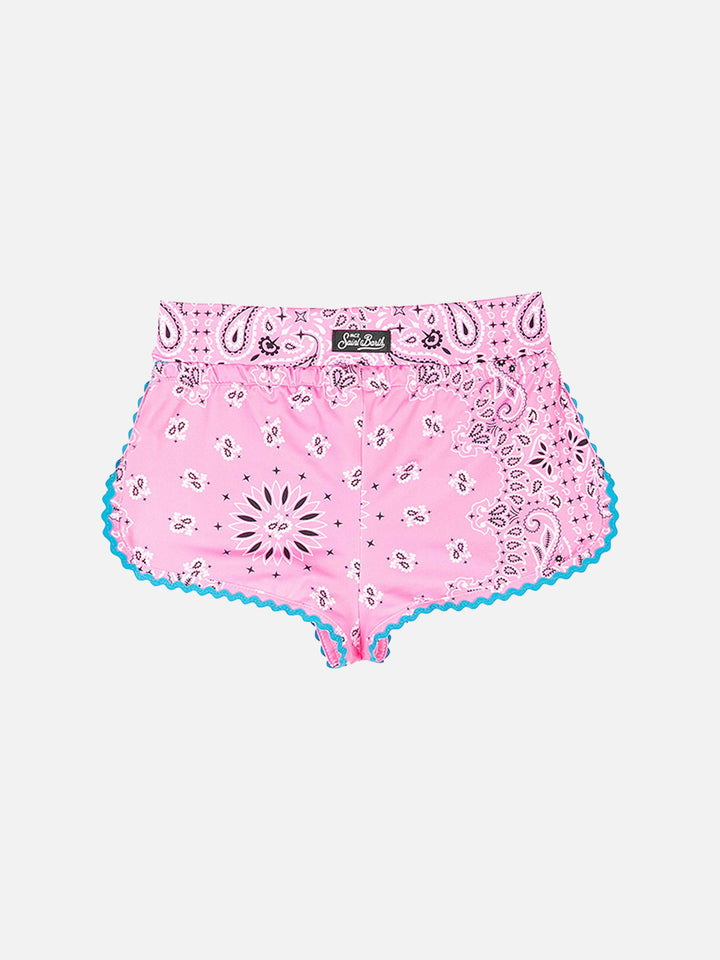 Bandanna print girl beach shorts - MC2 Saint Barth