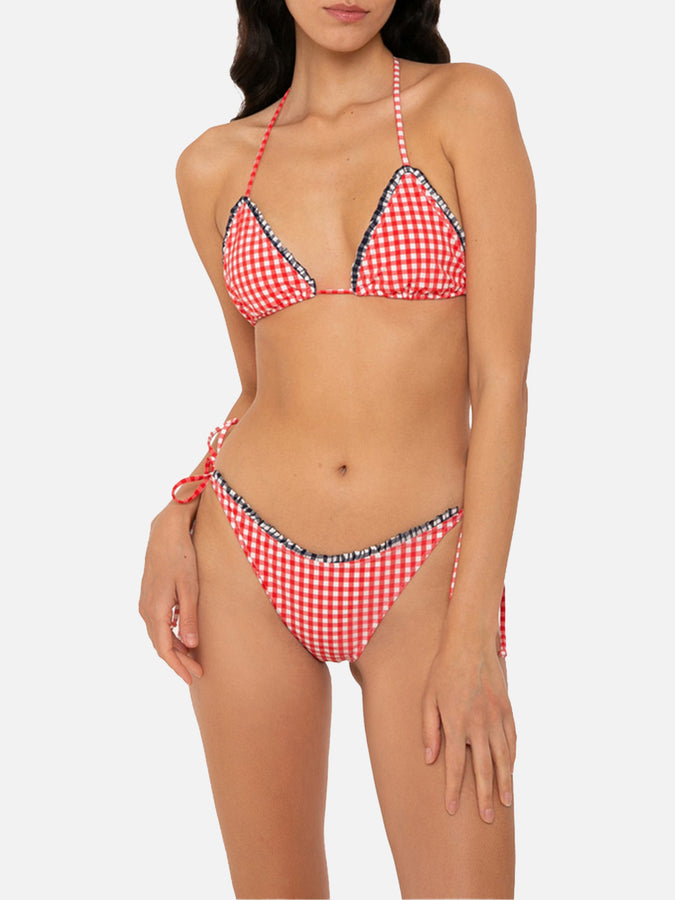 Mc2 Saint Barth Bikini da donna a triangolo con stampa vichy