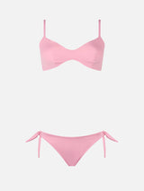 Woman pink scoop bralette bikini May Yali