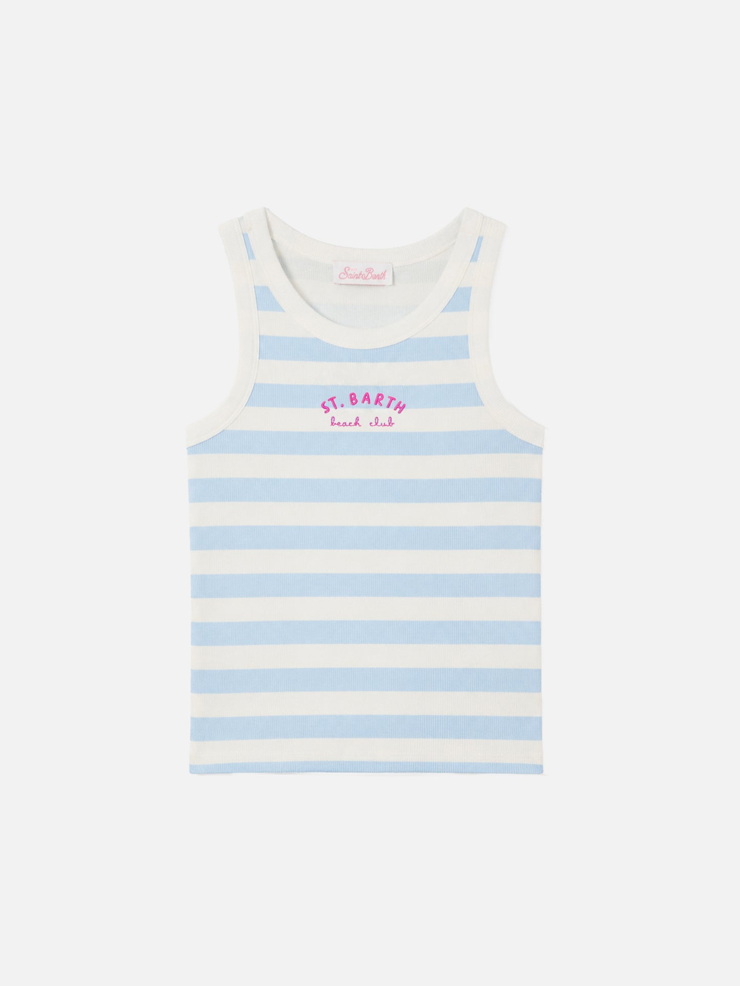 Ada striped ribbed cotton tank top