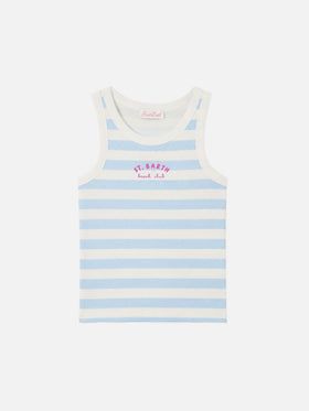 Ada striped ribbed cotton tank top