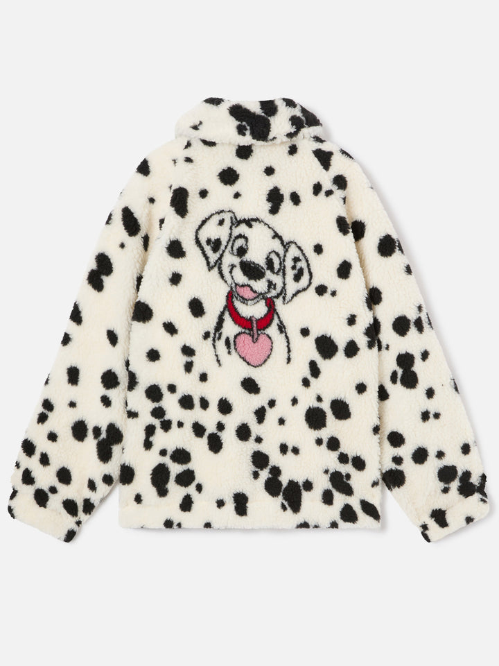 Chaqueta teddy color crema Abel con estampado dálmata | Special edition 