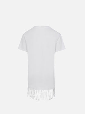 Girl Abbey dress with fringes and cherry patch - MC2 Saint Barth