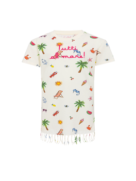 Abbey dress with fringes and Tutti al mare embroidery - MC2 Saint Barth