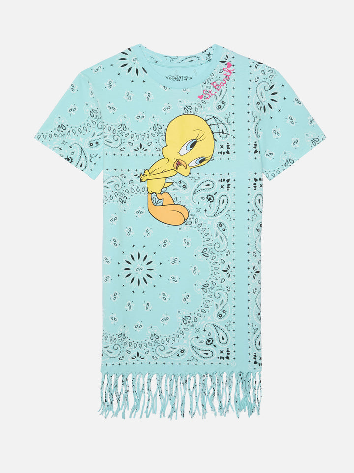 Abito Abbey da bambina con frange e stampa bandana  | WARNER BROS. SPECIAL EDITION