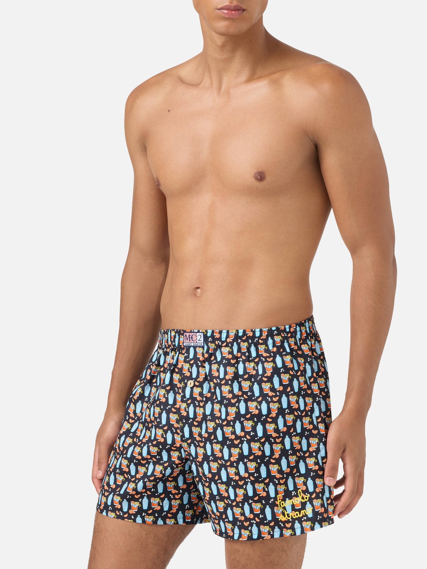 Caleçon boxer en coton Adam à imprimé cocktail 
