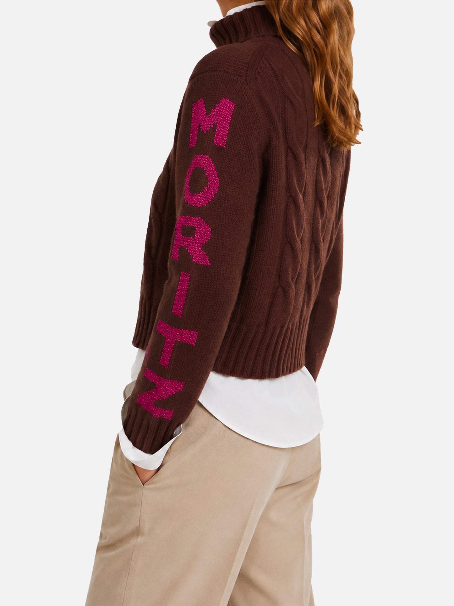 Maglione Adler collo alto con jacquard Saint Moritz