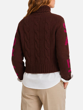 Maglione Adler collo alto con jacquard Saint Moritz