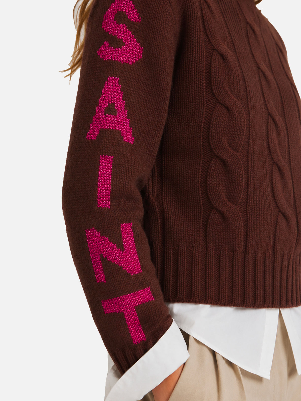 Maglione Adler collo alto con jacquard Saint Moritz