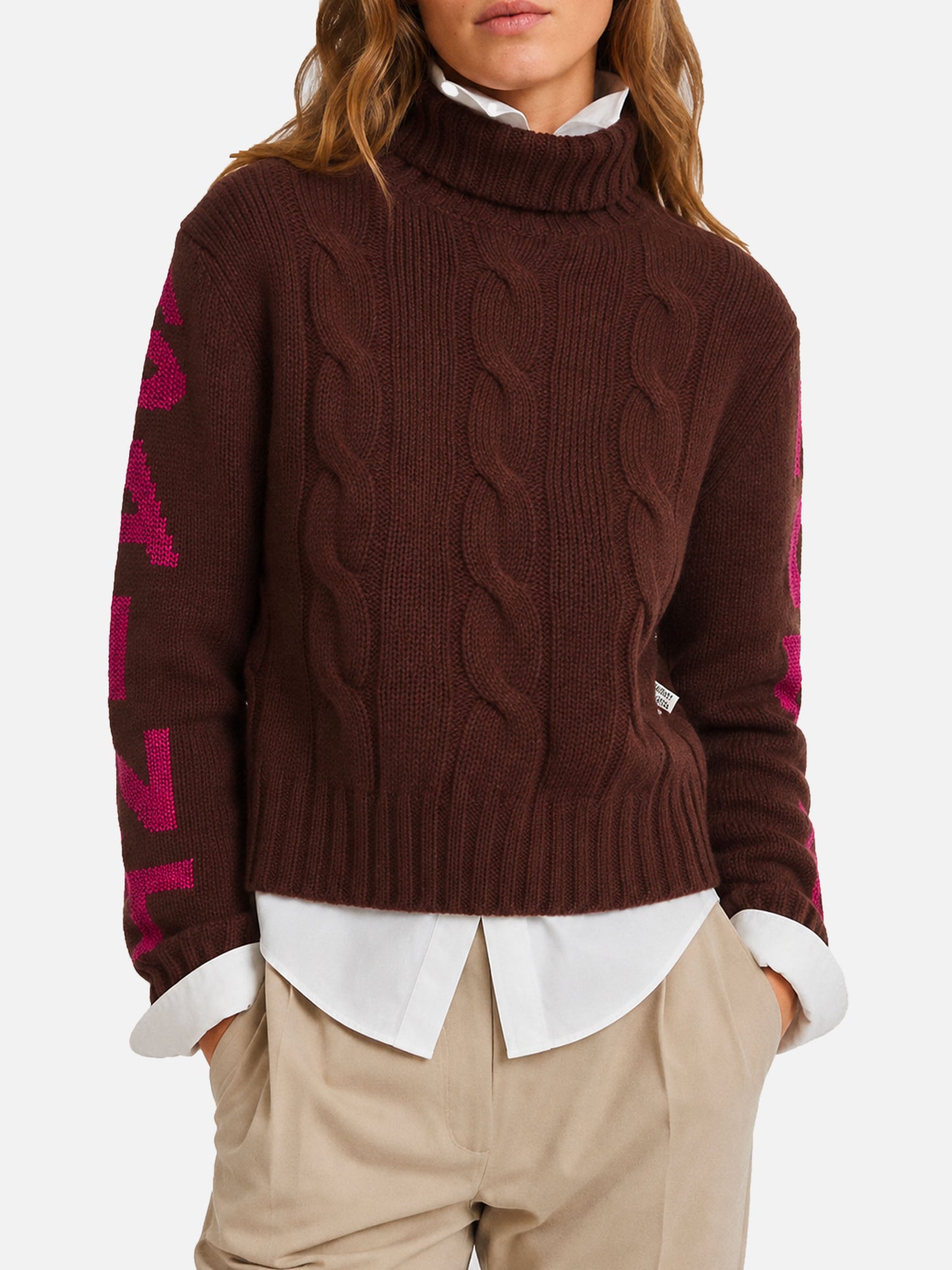 Maglione Adler collo alto con jacquard Saint Moritz