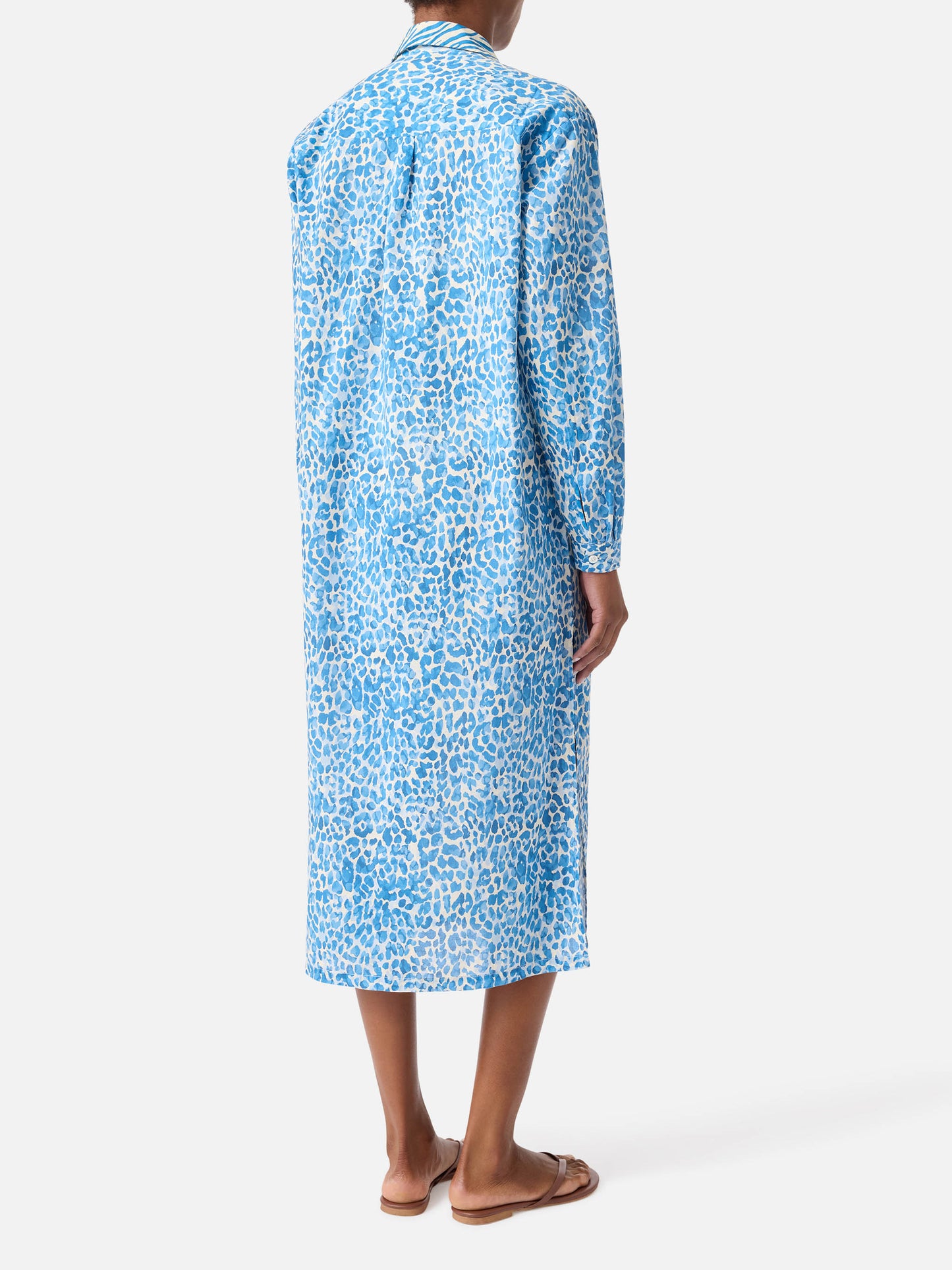Langes Adeline-Kleid mit Animal-Print im Leopardenmuster 