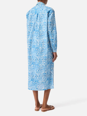 Langes Adeline-Kleid mit Animal-Print im Leopardenmuster 