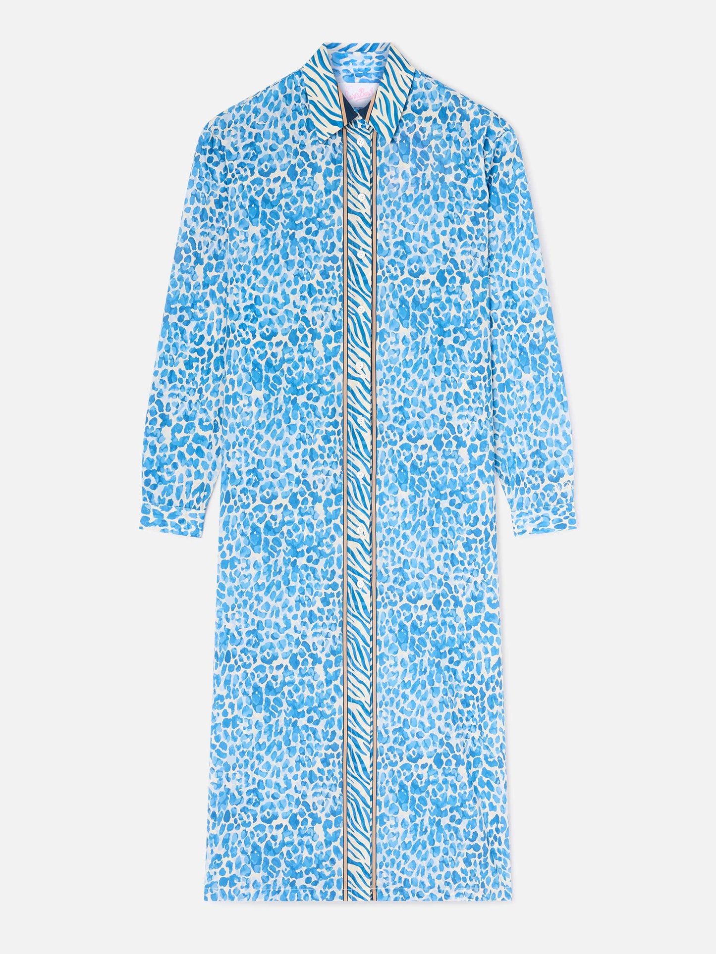Langes Adeline-Kleid mit Animal-Print im Leopardenmuster 