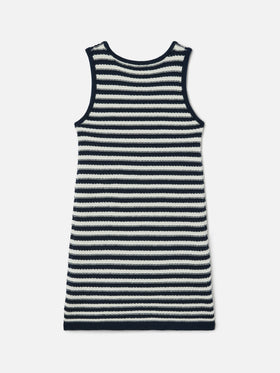 Abito Audie in puro cotone a righe con ricamo logo e dettagli mare