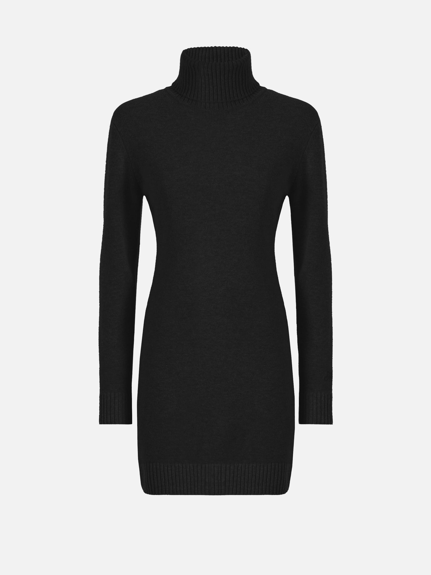 Brea dress in black soft-touch wool