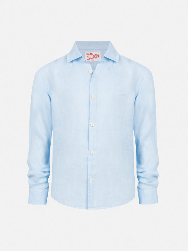 Agnes light blue linen shirt