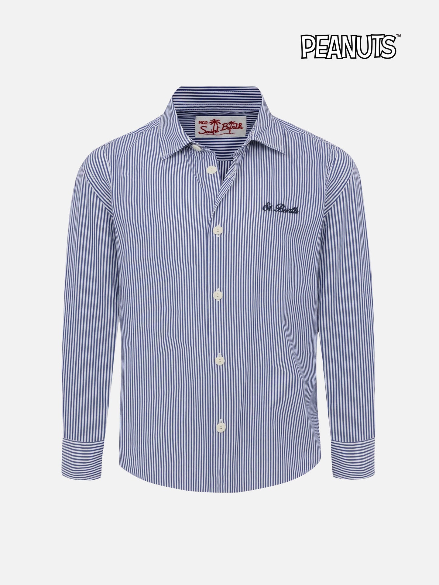 Agnes navy blue cotton shirt with Snoopy print | SNOOPY PEANUTS® SPECIAL EDITION