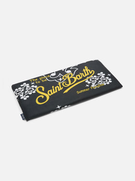 Telo mare Aidan con stampa bandana e logo