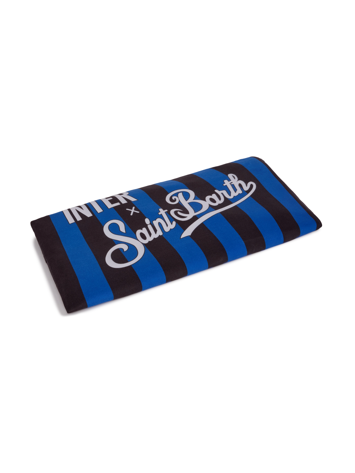 Microfiber striped beach towel Aidan with Inter print | INTER FC SPECIAL EDITION - MC2 Saint Barth