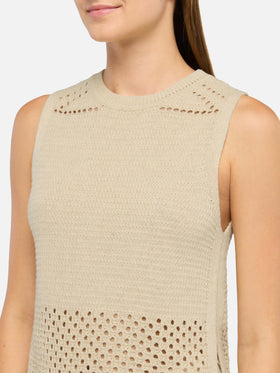 Aire beige crochet top