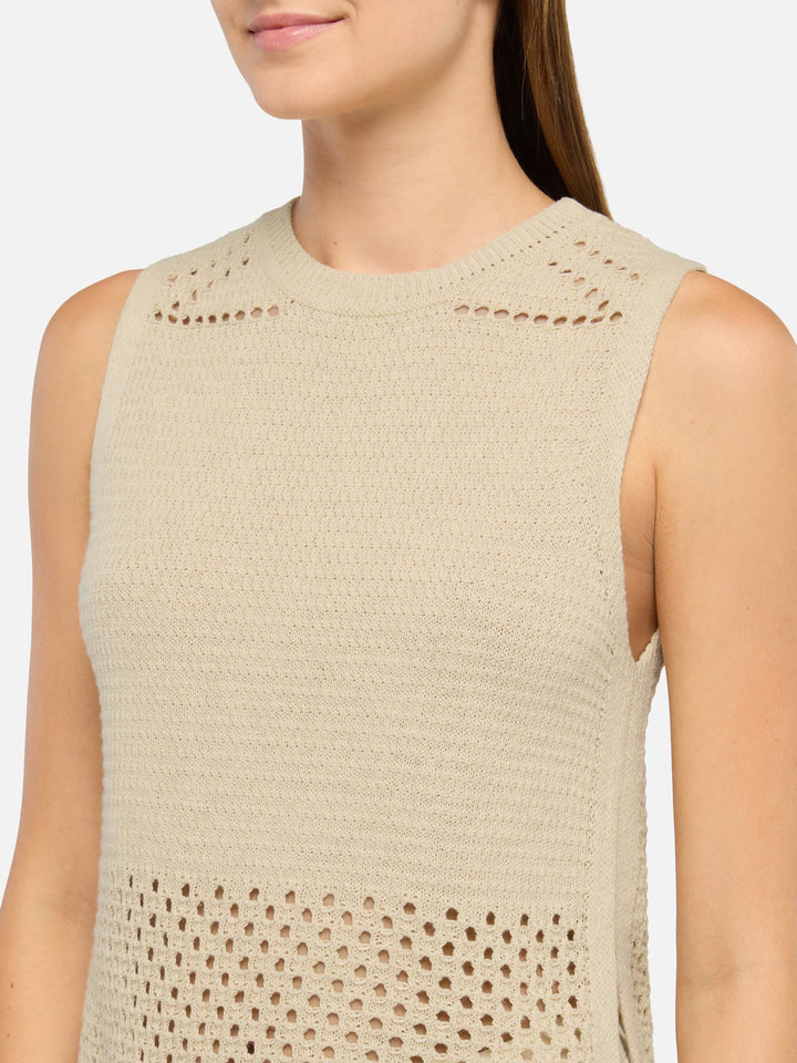 Aire beige crochet top