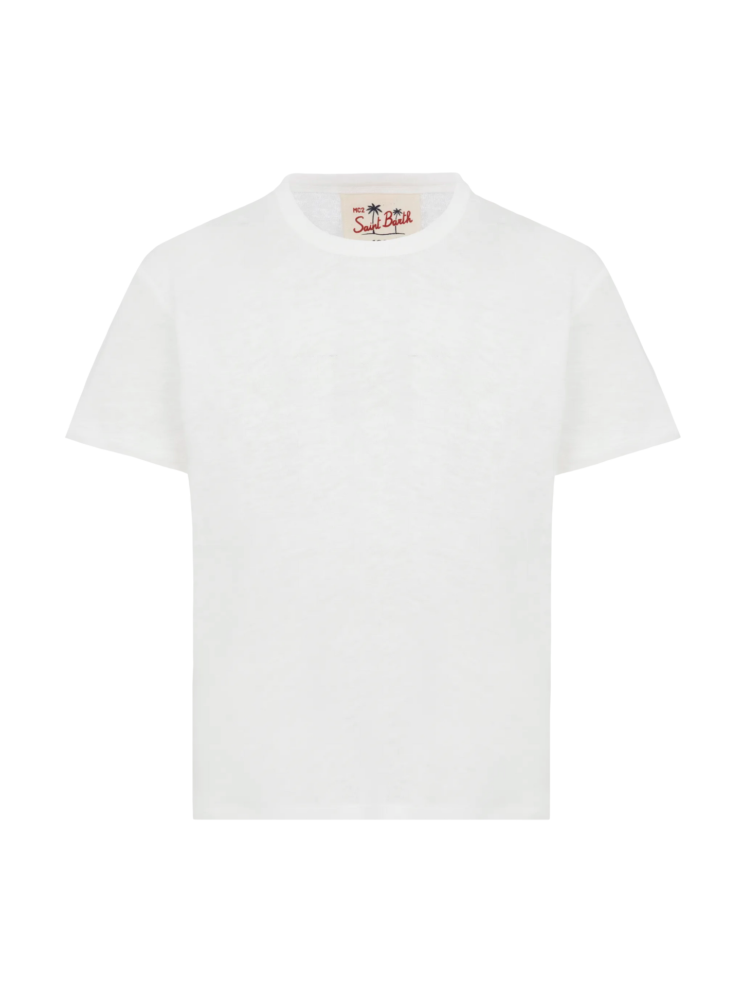 Alex kid white linen jersey t-shirt - MC2 Saint Barth