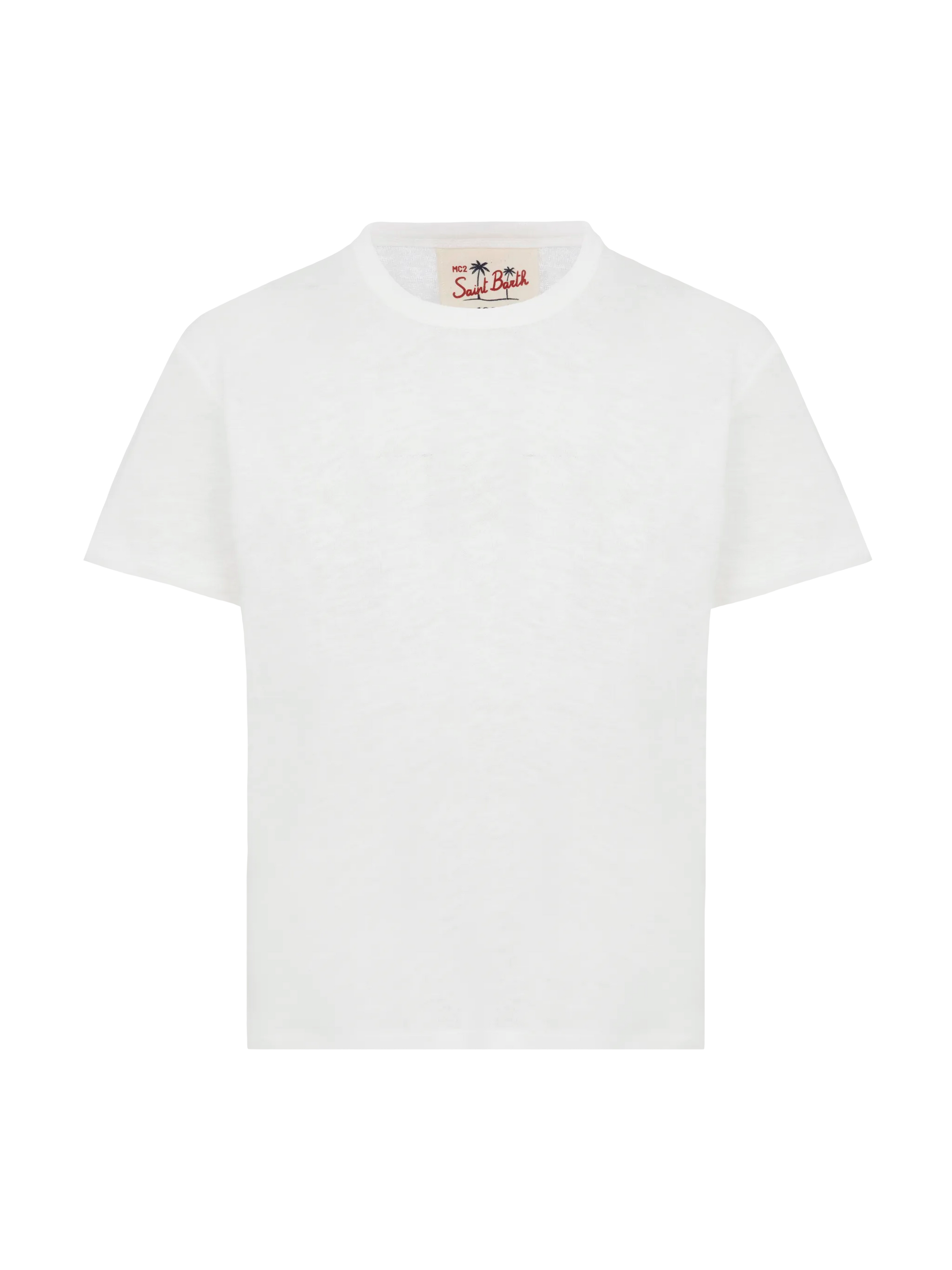 Alex kid white linen jersey t-shirt - MC2 Saint Barth