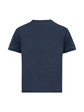 Alex kid navy blue linen jersey t-shirt - MC2 Saint Barth