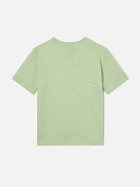 T-shirt Alex in puro lino verde menta
