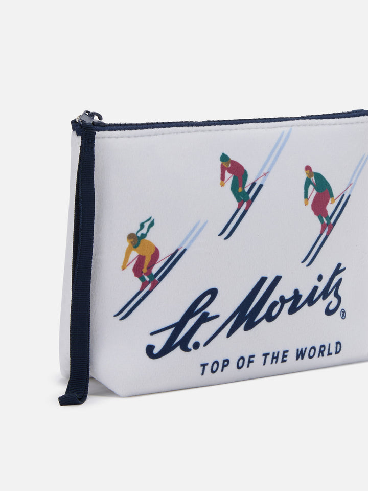 Pochette Aline effetto lana con stampa St. Moritz | ST. MORITZ TOP OF THE WORLD SPECIAL EDITION