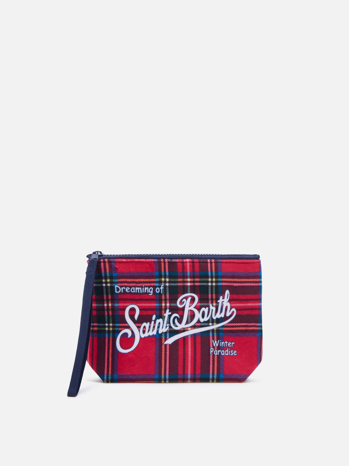 Aline pochette with tartan print