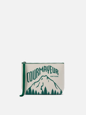 Aline Pouch in wool-effect fabric with Courmayeur print | COURMAYEUR SPECIAL EDITION