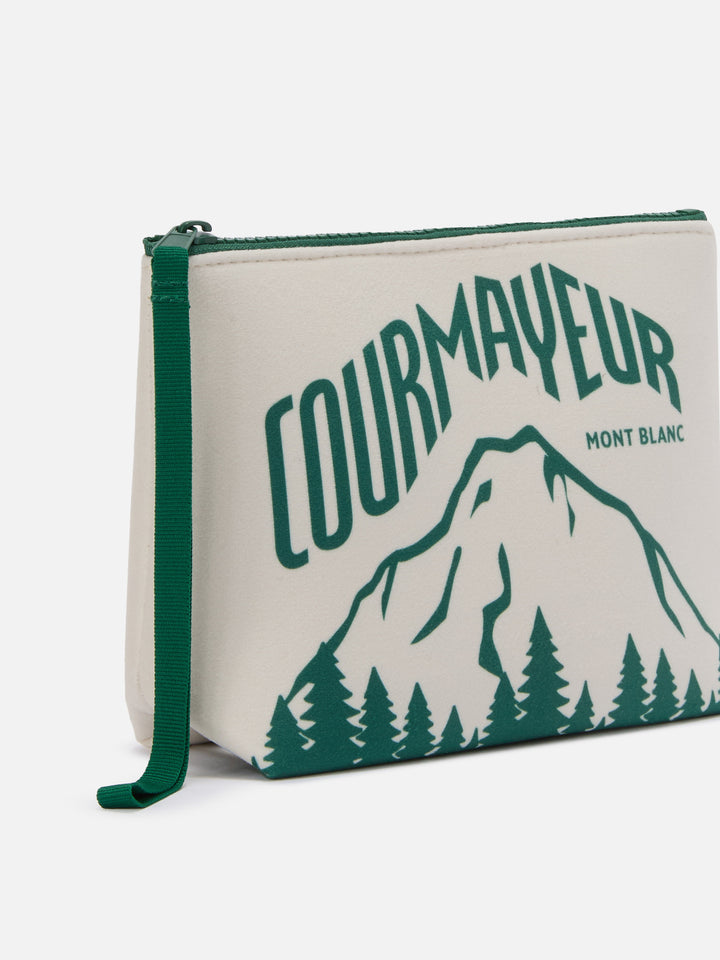 Aline Pouch in wool-effect fabric with Courmayeur print | COURMAYEUR SPECIAL EDITION