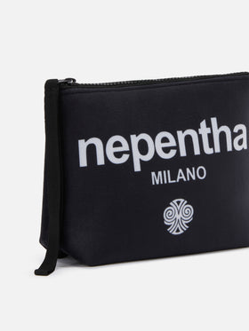 Aline-Pouch aus Wollimitat mit Nepentha-Print | NEPENTHA SPECIAL EDITION