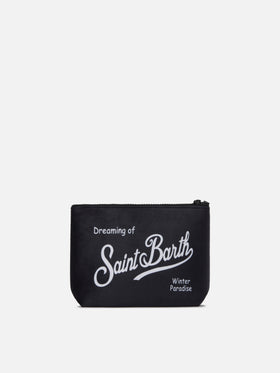 Aline-Pouch aus Wollimitat mit Nepentha-Print | NEPENTHA SPECIAL EDITION