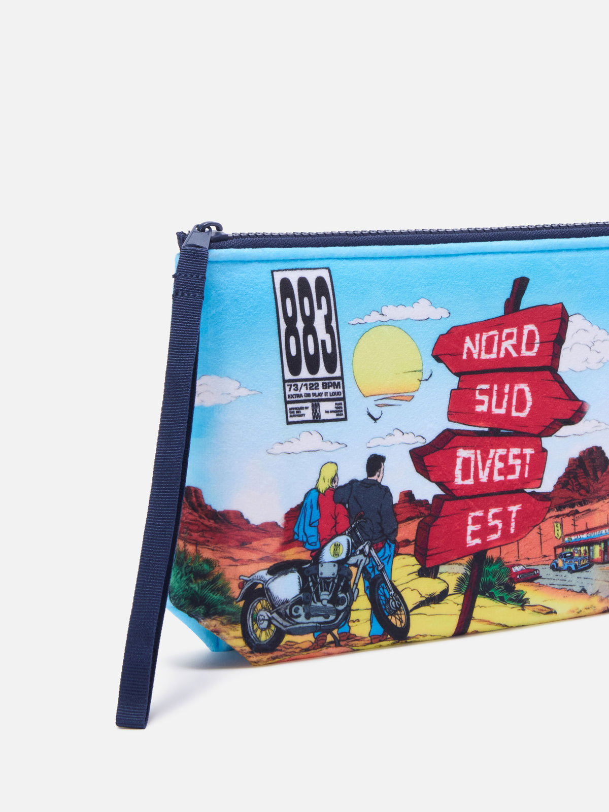 Ligero blue Aline pochette con estampado de portada de álbum | Special edition 