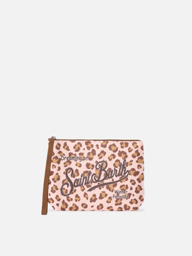 Aline pochette mit Leopardenmuster 