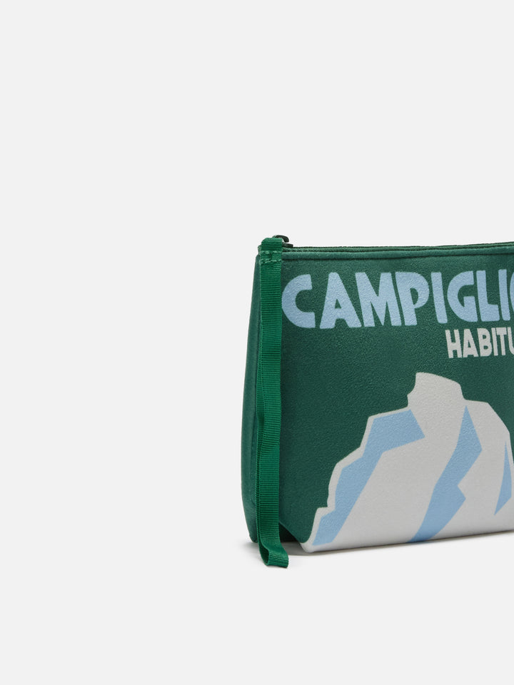 Pochette Aline effetto lana con stampa Campiglio