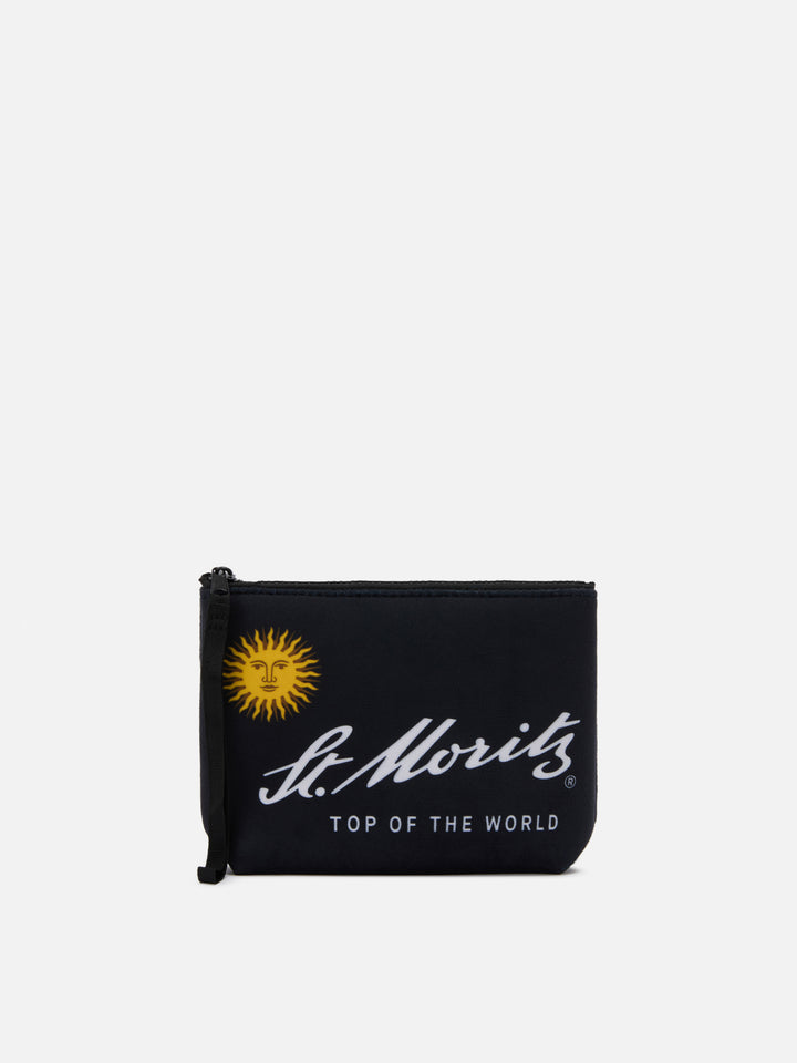 Pochette Aline effetto lana con stampa St. Moritz | ST. MORITZ TOP OF THE WORLD SPECIAL EDITION