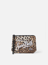 Pochette Aline in lana con stampa animalier