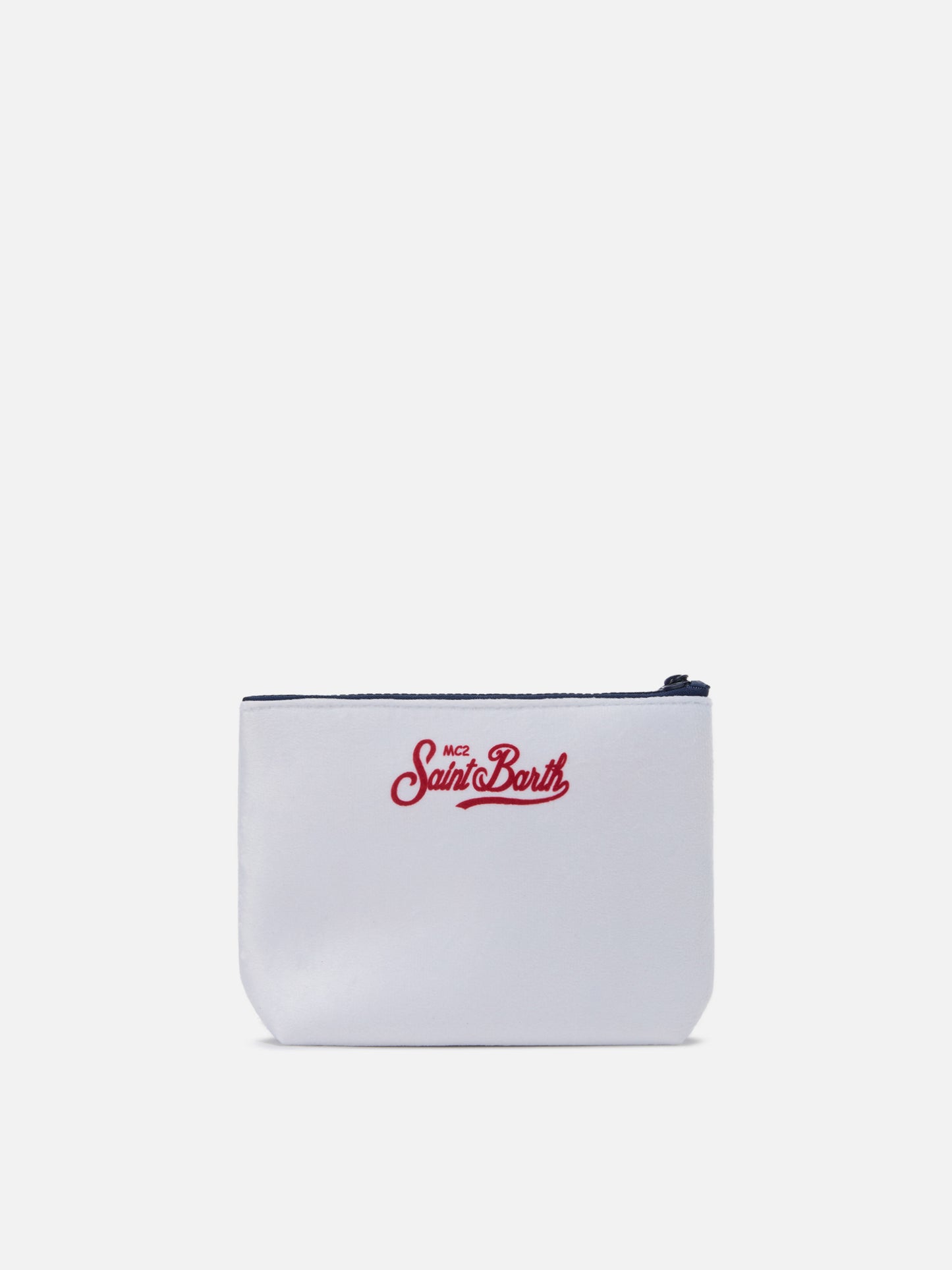 Aline Pouch in white wool-effect fabric with Christmas Vacation print | VACANZE DI NATALE SPECIAL EDITION