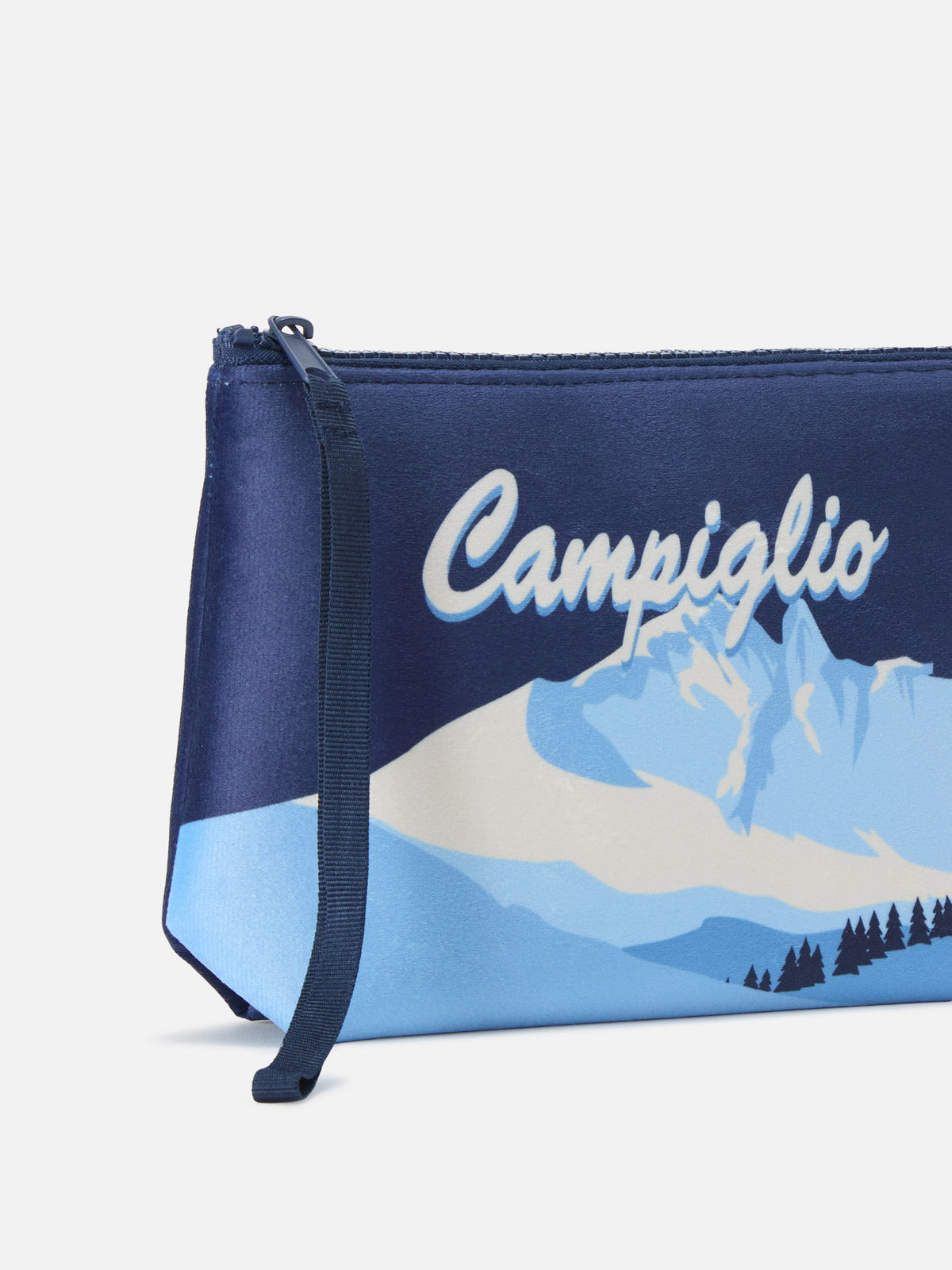 Bleu marine blue Aline pochette avec imprimé Campiglio 