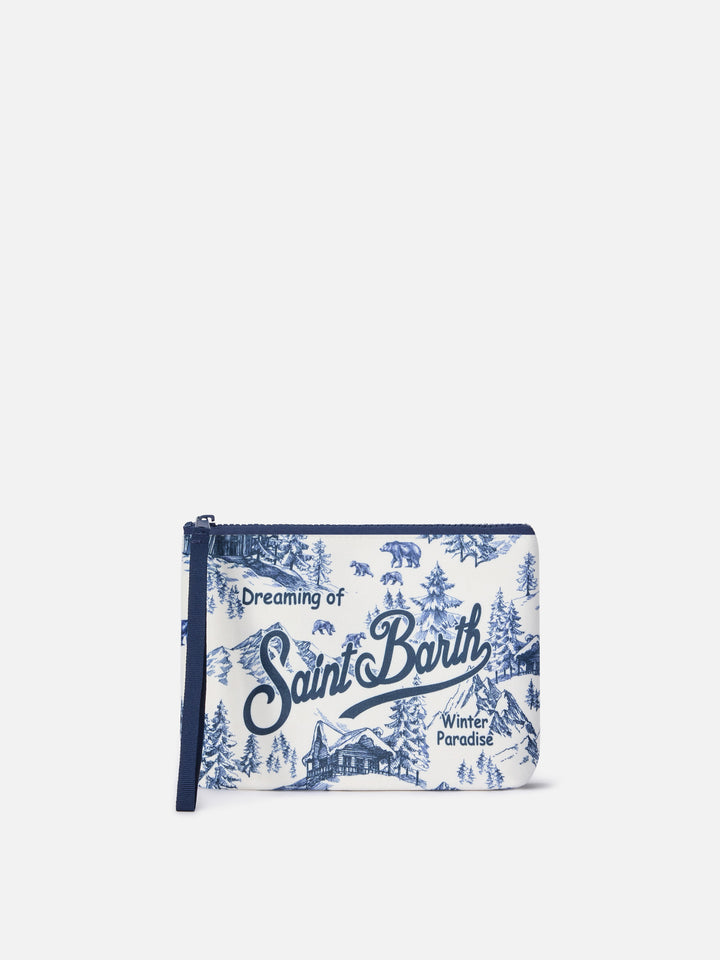 Off white Aline pochette with winterland toile de jouy print