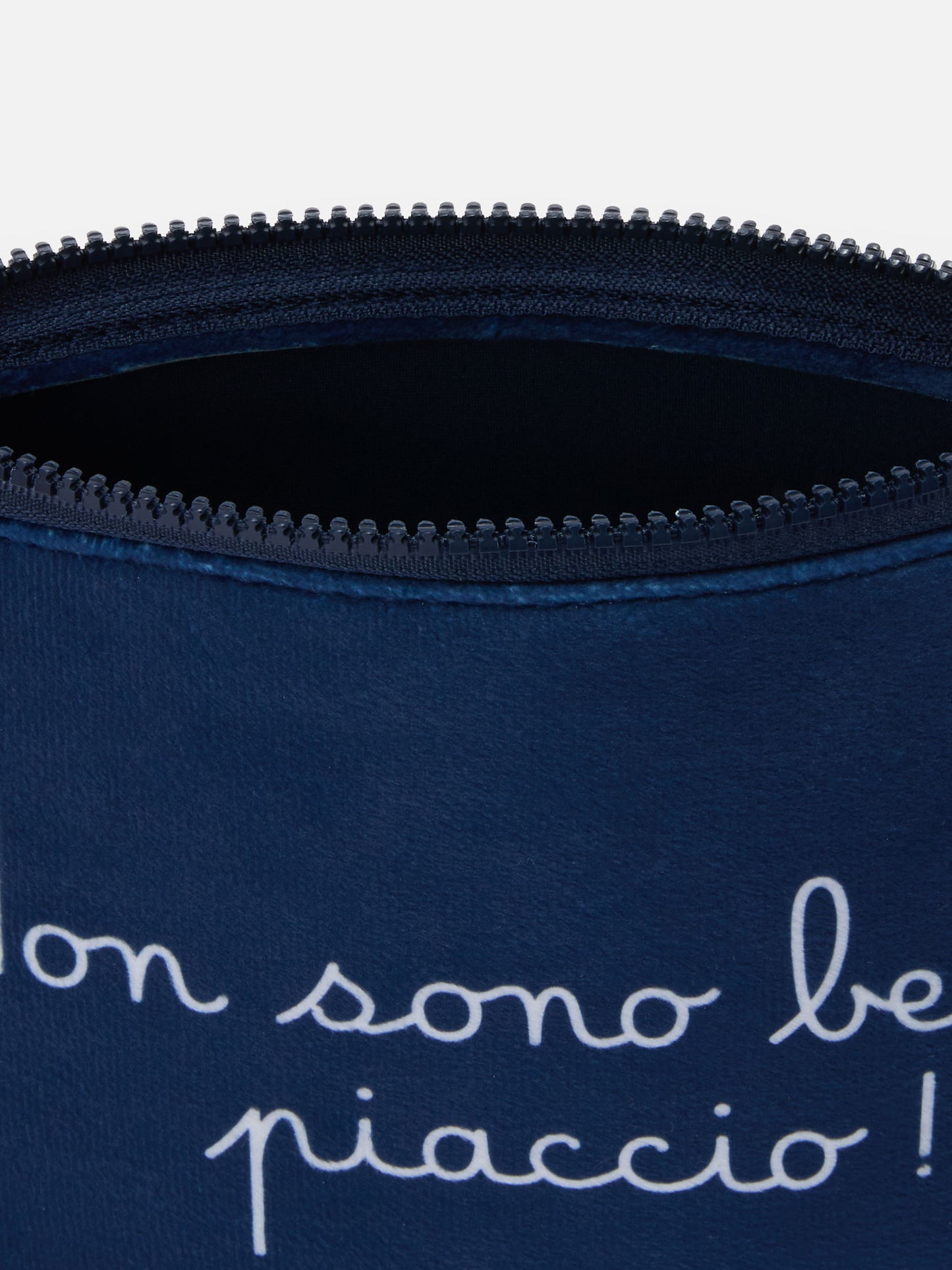 Wollige Pochette Aline mit Non sono bello, piaccio! drucken | VACANZE DI NATALE SONDERAUSGABE